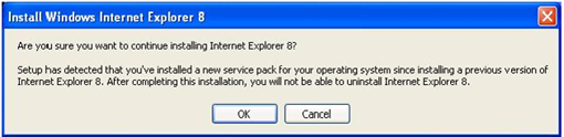 Internet Explorer Warning