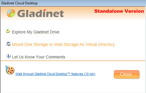 Gladinet Mount Online Storage Space as Virtual Drive