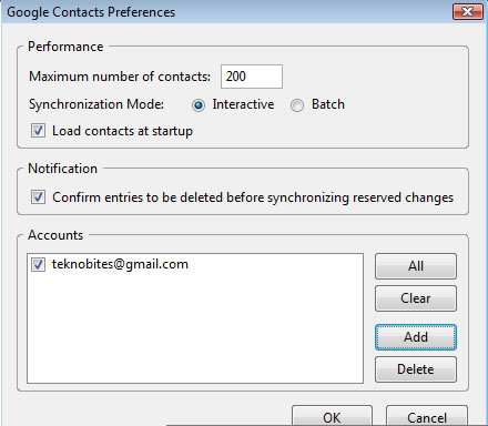 Sync Google Contacts with Thunderbird