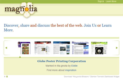 ma.gnolia social bookmarking site