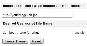 Orkut theme generator