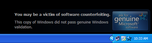 Windows Genuine Advantage Notifications
