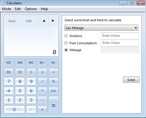 Windows 7 Calculator