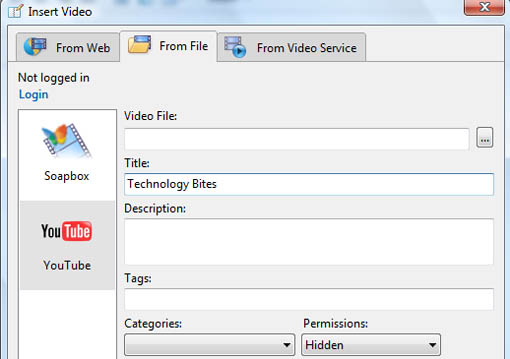 Windows Live Writer Video