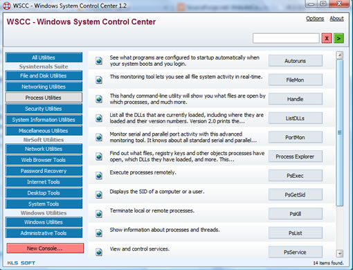 Windows system control center