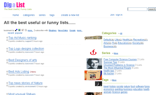 dig a list
