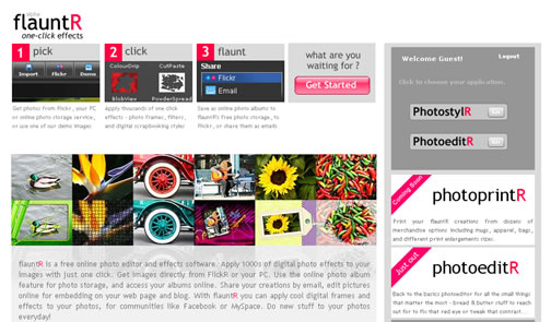 flauntr home page flauntr home page
