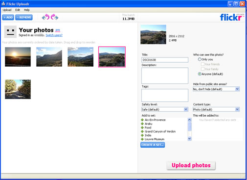 flickr uploadr