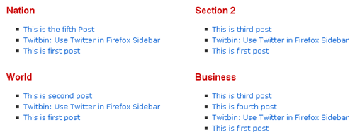 sctions layout