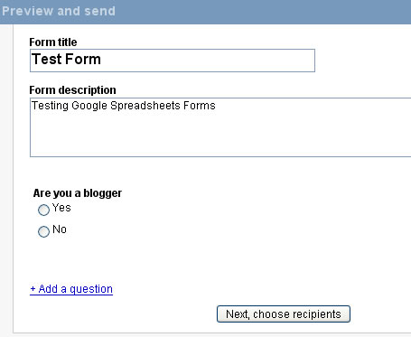 spreadsheets forms