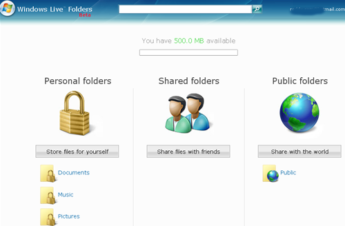 windows live folders