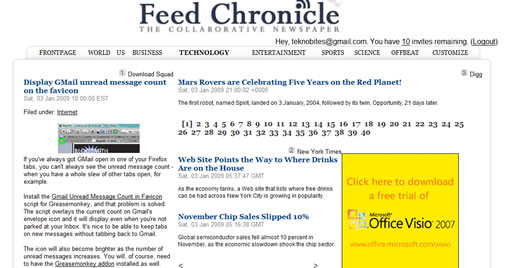 Create you own digital newspaper with feed chronicle