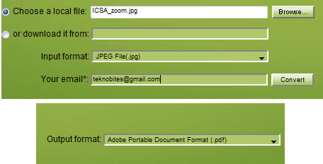 Convert JPEG File to PDF Format