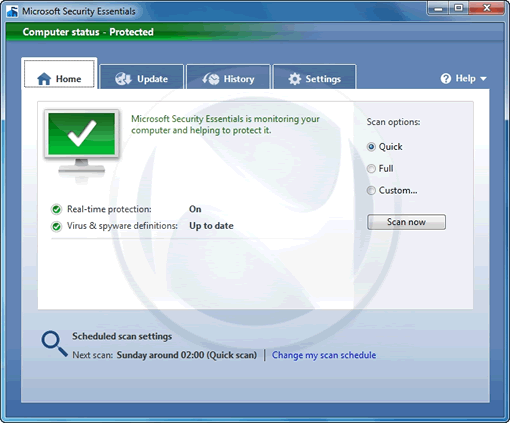 Microsoft Security Essentials: Free anti-virus software from Microsoft, code named Morro