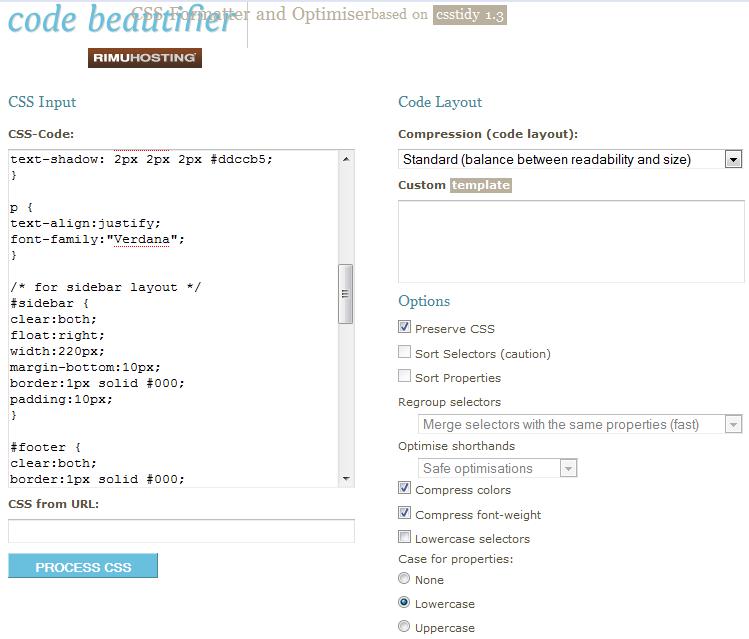 code beautifier