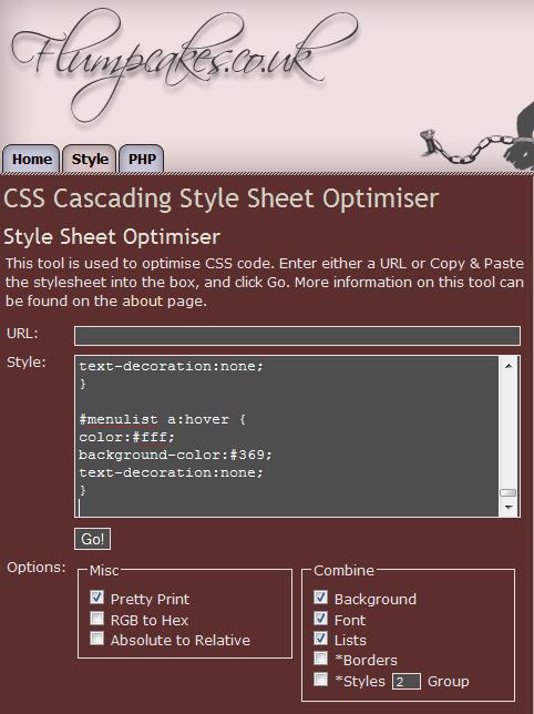 stylesheet optimizer
