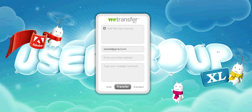 Send files upto 2GB for free with WeTransfer