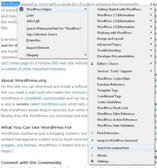 wordpress-helper-firefox-addon