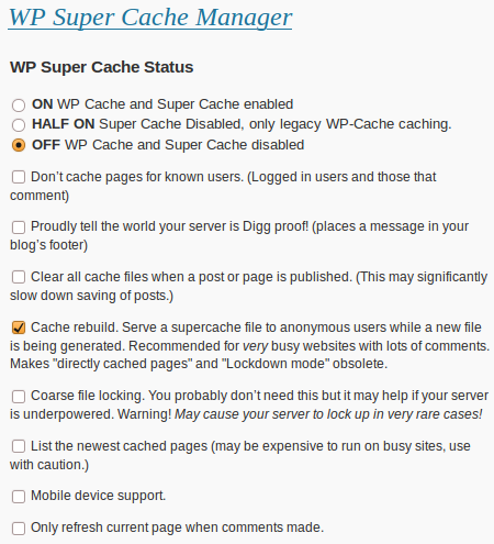 WP Super Cache