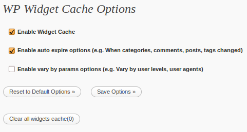 WP Widget Cache