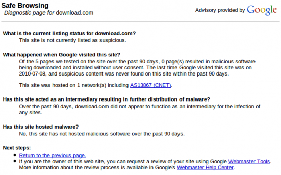 Google Safe Browsing
