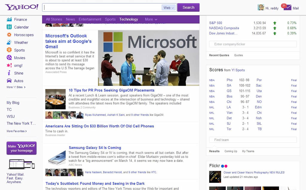 Yahoo-New-Home-Page