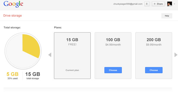 Google-Drive-Storage