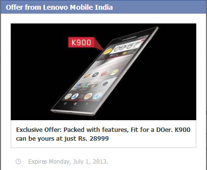 Lenovo Mobile India Offer
