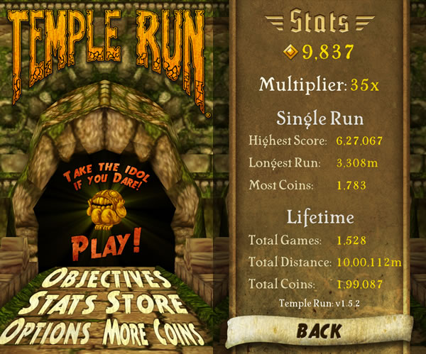 Temple Run for Windows Phone 8 Updated