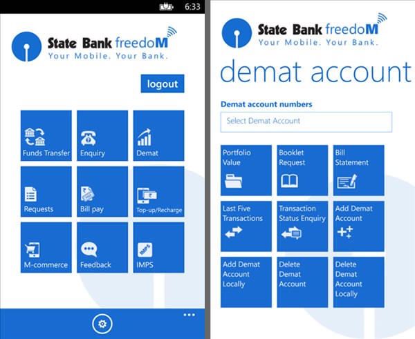 State Bank of India Freedom App for Windows phone released