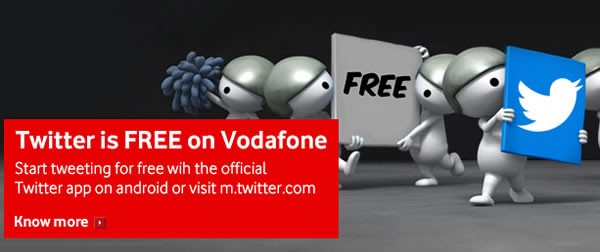Vodafone India offers free twitter access