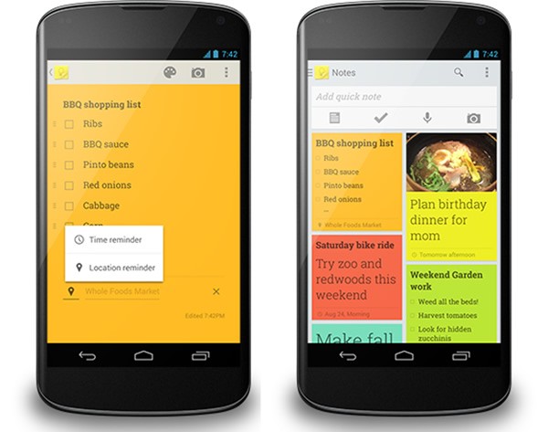 Google Keep for Android Updated
