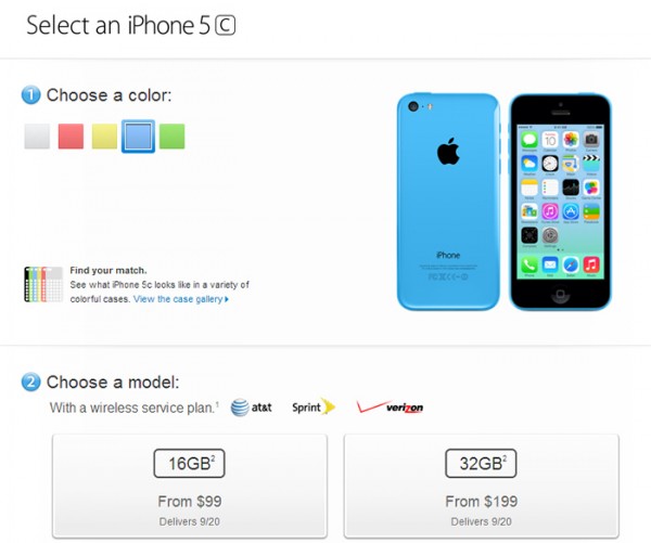 Apple iphone 5C is up for pre-order
