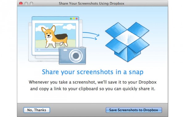 Dropbox uploads screenshots automatically