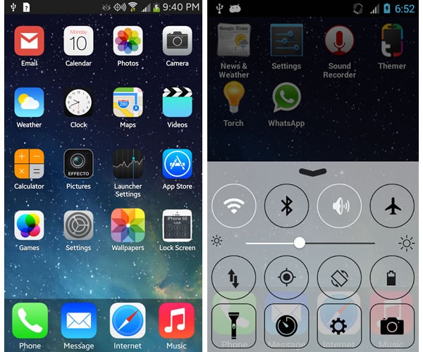 Turn your Android Phone to iPhone with iPhone 5s Launcher