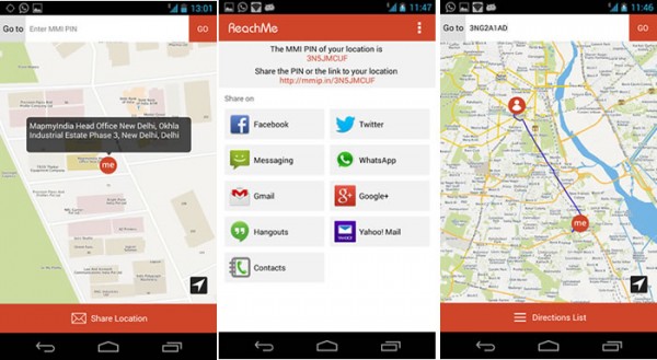 MapmyIndia ReachMe app for Android, iOS and Windows Phone launched